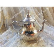 Authentic Moroccan Vintage Handmade Silver Teapot