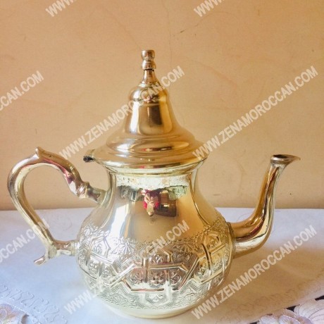 Handmade Moroccan Golden Teapot Set