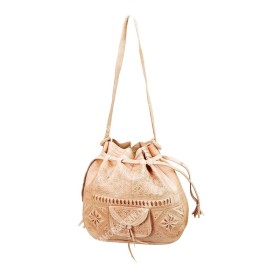 Moroccan Leather Handbag Carved Handmade for Women 