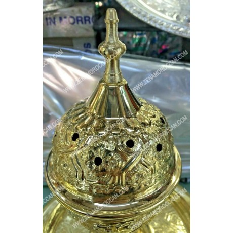 Moroccan Luxurious Authentic Handmade Brass Incense Burner