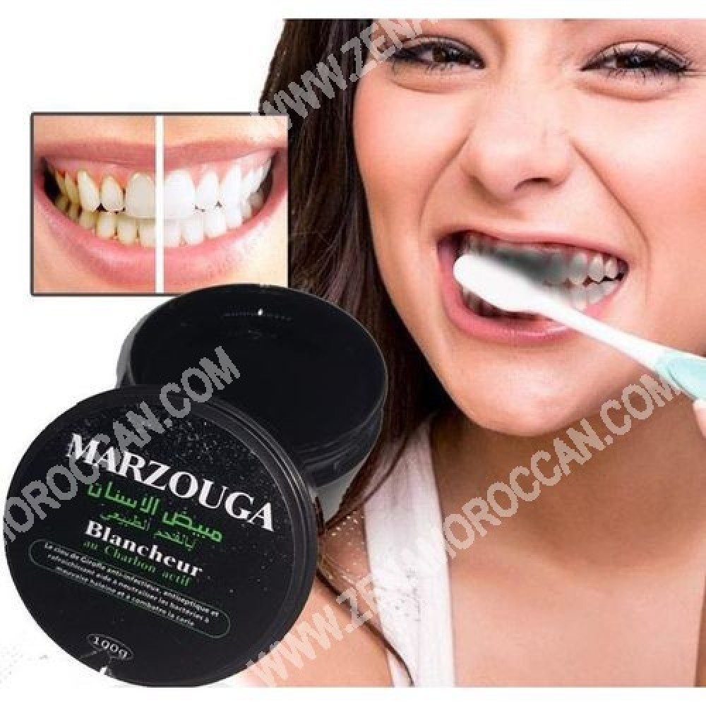 Teeth whitener with natural charcoal