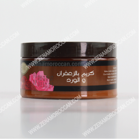 Cream with saffron and rose