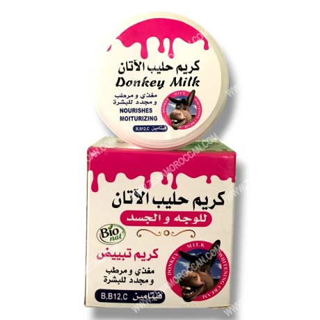 Hydrating Donkey Milk Cream for Face and Body Brightening