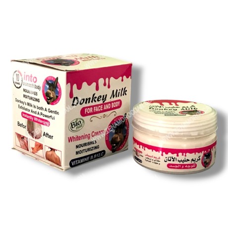 Hydrating Donkey Milk Cream for Face and Body Brightening