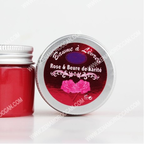 Rose lip balm and shea butter