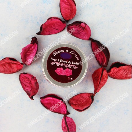 Rose lip balm and shea butter