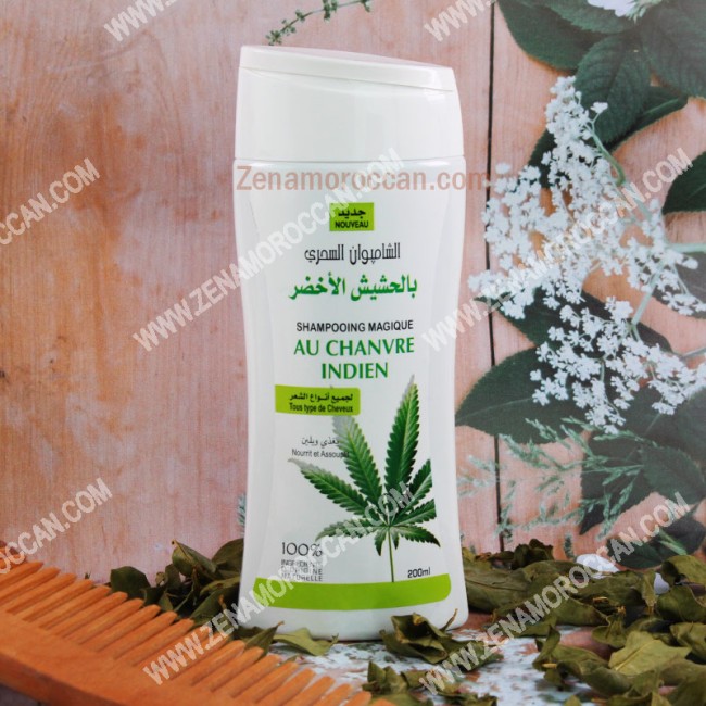 Natural shampoo with green hashish