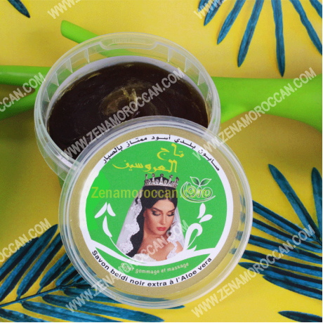 Black soap Beldi for peeling with Aloe Vera