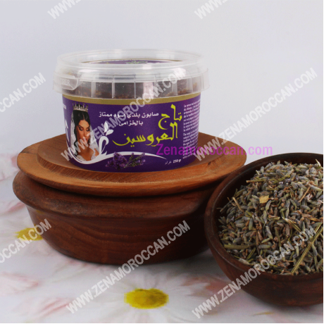 Black soap for peeling with Lavender
