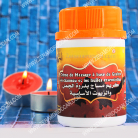 Massage cream with a camel hump 
