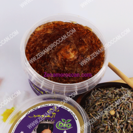 Black soap for peeling with Lavender