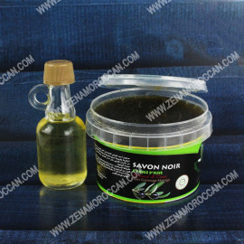 Black soap for peeling with olive oil 