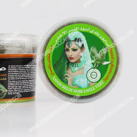 Black soap for peeling with olive oil and argan oil 