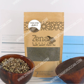 Ground hemp seeds for the hair