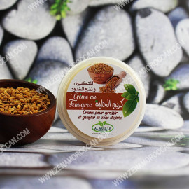 Fenugreek cream to enlarge the cheeks
